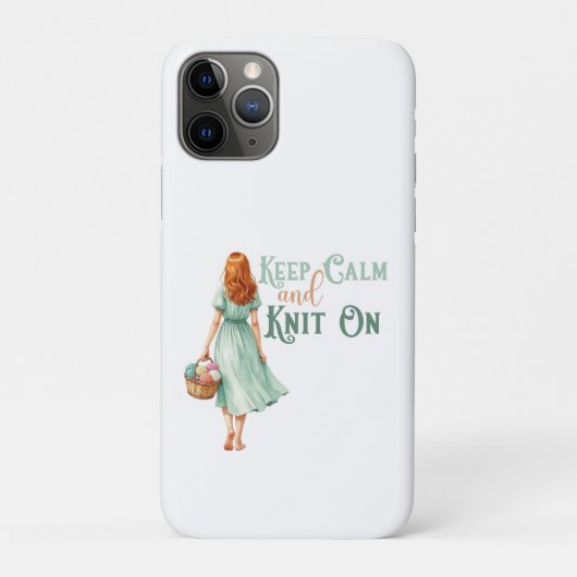 Blijf Kalmpjes & Blijf Breien iPhone Hoesje  (Achterkant)