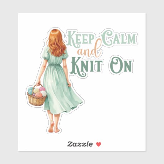 Blijf Kalmpjes & Blijf Breien Sticker (Vel)