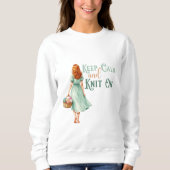 Blijf Kalmpjes & Blijf Breien T-shirt (Voorkant)