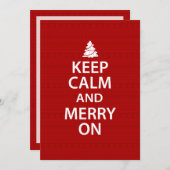 Blijf Kalmpjes en Blij Feestdagenkaart (Voorkant / Achterkant)