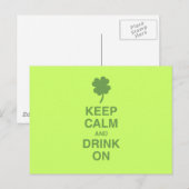 Blijf Kalmpjes en Blijf Drinken Briefkaart (Voorkant / Achterkant)