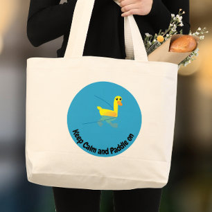 Blijf Kalmpjes en Blijf Rojeren Cute Motiverende E Grote Tote Bag