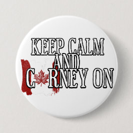 Blijf Kalmpjes en Carney Aan Ronde Button 7,6 Cm
