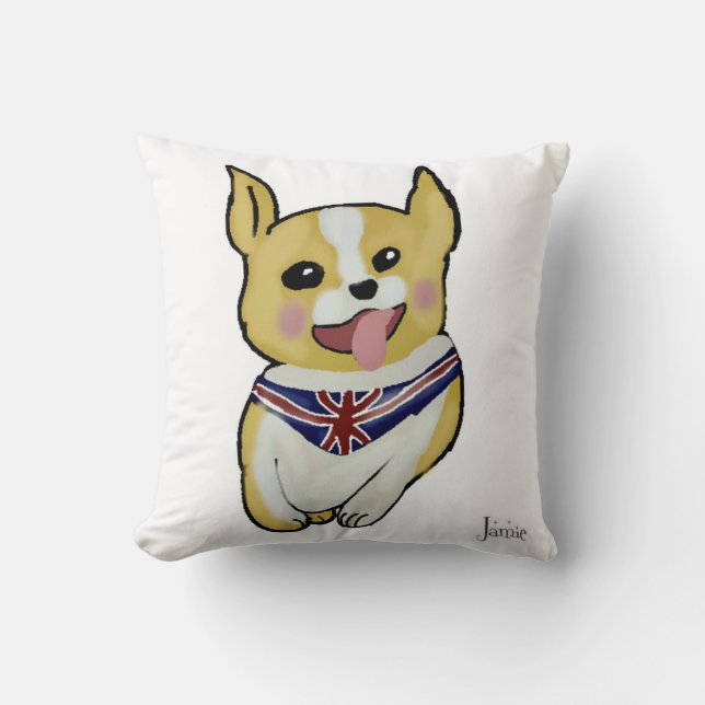 Blijf Kalmpjes en Corgi Aan Kussen (Voorkant)