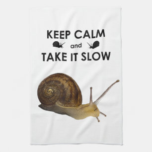 Blijf Kalmpjes en Doe het Langzaam Keukenhanddoek