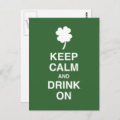 Blijf Kalmpjes en Drink Door Briefkaart (Voorkant / Achterkant)