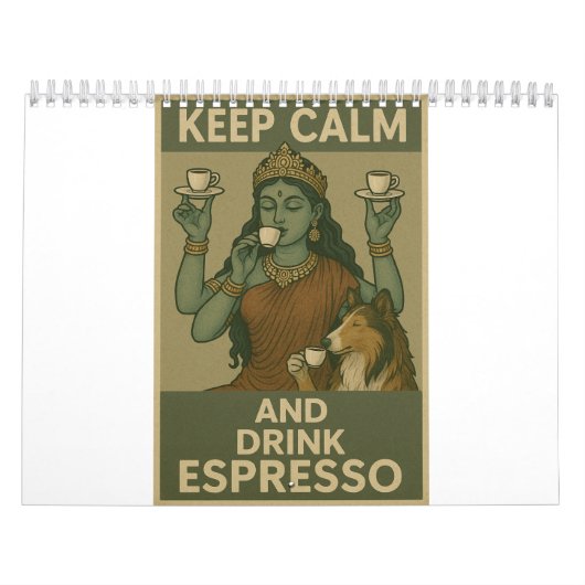 Blijf Kalmpjes en Drink Espresso Kalender (Hoes)