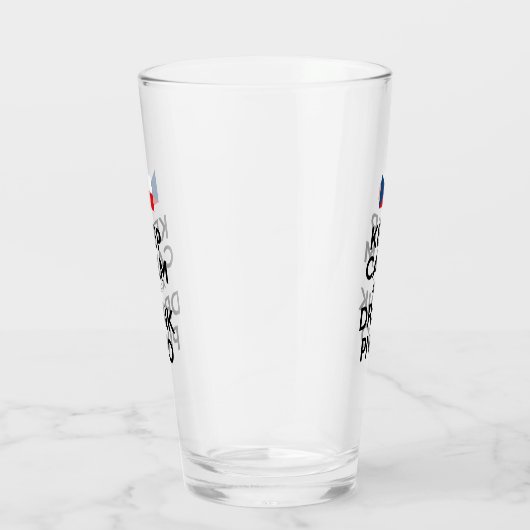 Blijf Kalmpjes En Drink Pivo Tsjechisch Bier Glas (Rechts)