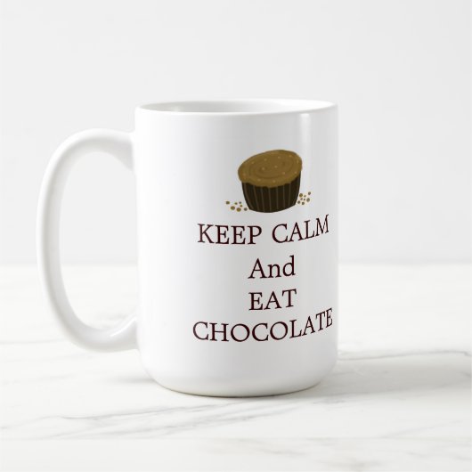 Blijf Kalmpjes en Eet Chocolade Koffiemok (Links)