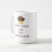Blijf Kalmpjes en Eet Chocolade Koffiemok (Voorkant links)