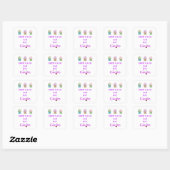 Blijf Kalmpjes en Eet Cupcakes Vierkante Sticker (Vel)