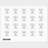 Blijf Kalmpjes en Eet Cupcakes Vierkante Sticker (Vel)