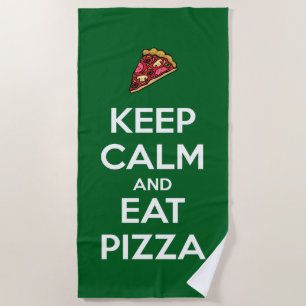 Blijf Kalmpjes en Eet Pizza 2 Strandlaken