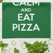 Blijf Kalmpjes en Eet Pizza 2 Theedoek (Gevouwen)