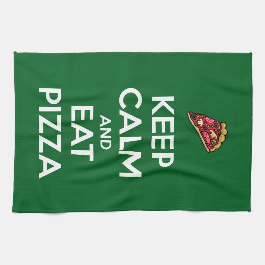 Blijf Kalmpjes en Eet Pizza 2 Theedoek (Horizontaal)