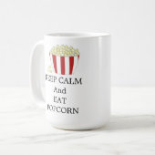 Blijf Kalmpjes en Eet Popcorn Koffiemok (Voorkant links)
