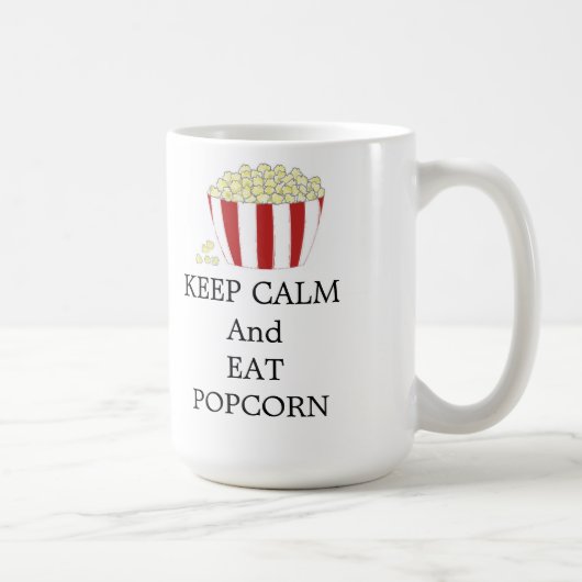 Blijf Kalmpjes en Eet Popcorn Koffiemok (Rechts)
