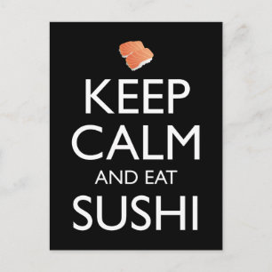 Blijf Kalmpjes En Eet Sushi Briefkaart