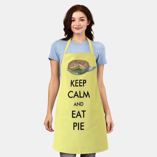 Blijf Kalmpjes en Eet Taart Schort (Gedragen)