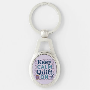 Blijf Kalmpjes en Ga Door met Quilten Vintage Naai Sleutelhanger