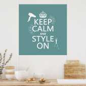 Blijf Kalmpjes en Ga Door met Stijlen (elke achter Poster (Keuken)