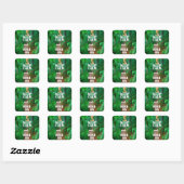 Blijf Kalmpjes en Ga Op Pad Vierkante Sticker (Vel)