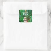Blijf Kalmpjes en Ga Op Pad Vierkante Sticker (Tas)