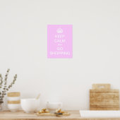 Blijf Kalmpjes en Ga Winkelen Poster (Keuken)