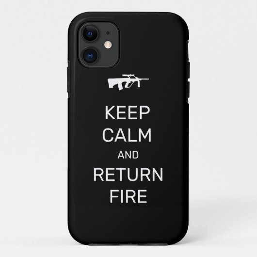 Blijf Kalmpjes en Geef Terug Vuur Case-Mate iPhone Case (Achterkant)