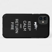 Blijf Kalmpjes en Geef Terug Vuur Case-Mate iPhone Case (Achterkant (horizontaal))