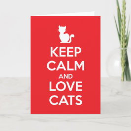 Blijf Kalmpjes en Houd van Katten Kaart