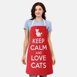 Blijf Kalmpjes en Houd van Katten Schort