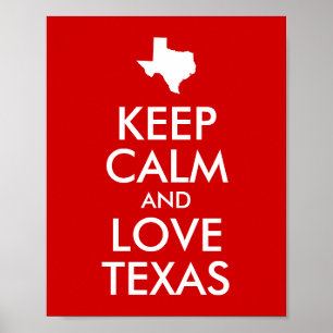 Blijf Kalmpjes en Houd van Texas Poster