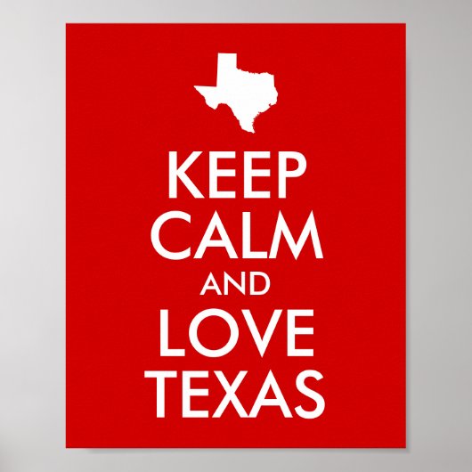 Blijf Kalmpjes en Houd van Texas Poster (Voorkant)