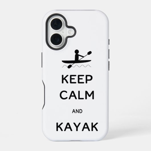 Blijf Kalmpjes en Kajak iPhone 16 Hoesje (Achterkant)