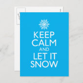 "Blijf Kalmpjes en Laat het Sneeuwen Feestdagenkaart (Voorkant / Achterkant)