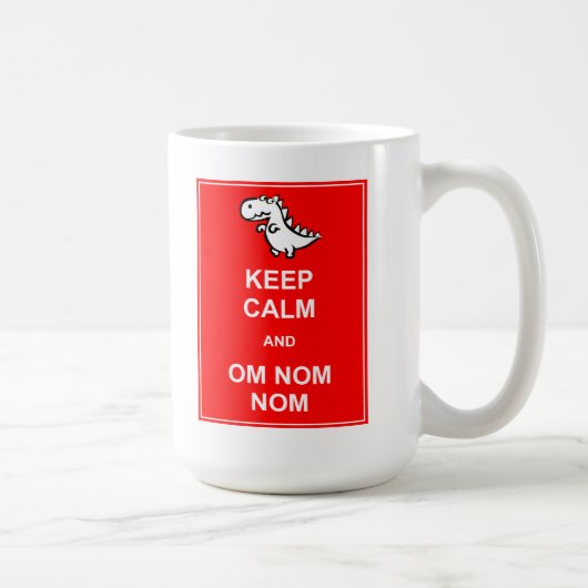 Blijf Kalmpjes en Om Nom Nom Dinosaur Mok (Rechts)