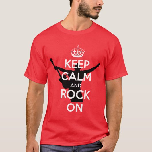 Blijf Kalmpjes en Rock Door T-shirt (Voorkant)