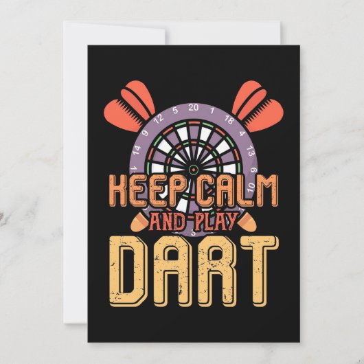 Blijf Kalmpjes En Speel Dart Kaart (Voorkant)