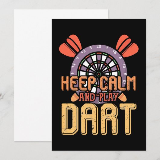 Blijf Kalmpjes En Speel Dart Kaart (Voorkant / Achterkant)