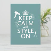 Blijf Kalmpjes en Style Aan (elke achtergrondkleur Kaart (Staand voorkant)