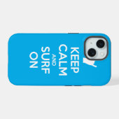 Blijf Kalmpjes en Surf Er Op iPhone 15 Case (Achterkant horizontaal)