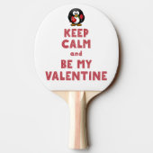 Blijf Kalmpjes en Wees Mijn Valentijn Ping Pong Ba Tafeltennisbatje (Achterkant)