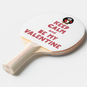 Blijf Kalmpjes en Wees Mijn Valentijn Ping Pong Ba Tafeltennisbatje (Voorkant Gekanteld)