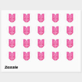 Blijf Kalmpjes & Ga Door Roze Hart Sticker (Vel)
