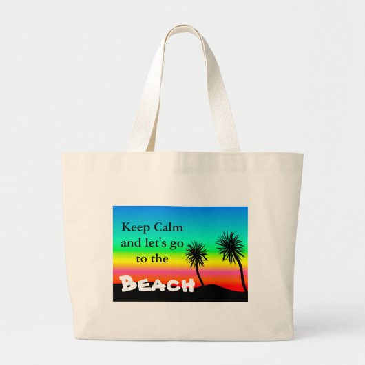 Blijf Kalmpjes Grote Tote Bag (Voorkant)