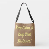 Blijf Kalmpjes & Hou Afstand Crossbody Tas (Achterkant)
