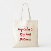 Blijf Kalmpjes & Hou Afstand Tote Bag (Achterkant)