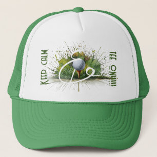 'Blijf Kalmpjes & Tee On' Spetterende Kunst Golfba Trucker Pet
