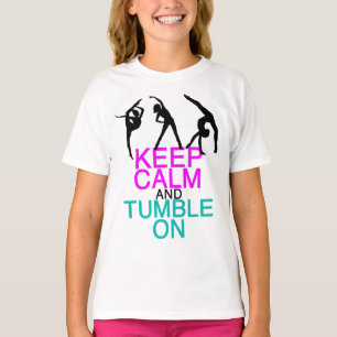 Blijf Kalmpjes Tumble On Turnen Schattige Kinderen T-shirt
